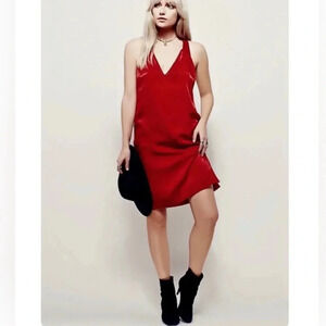 Free People Satin Lover Knee Length Holiday Dress